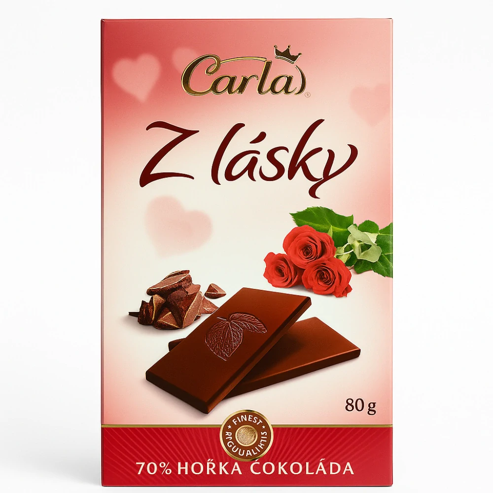 Hořká čokoláda 70% "z lásky" 80 g