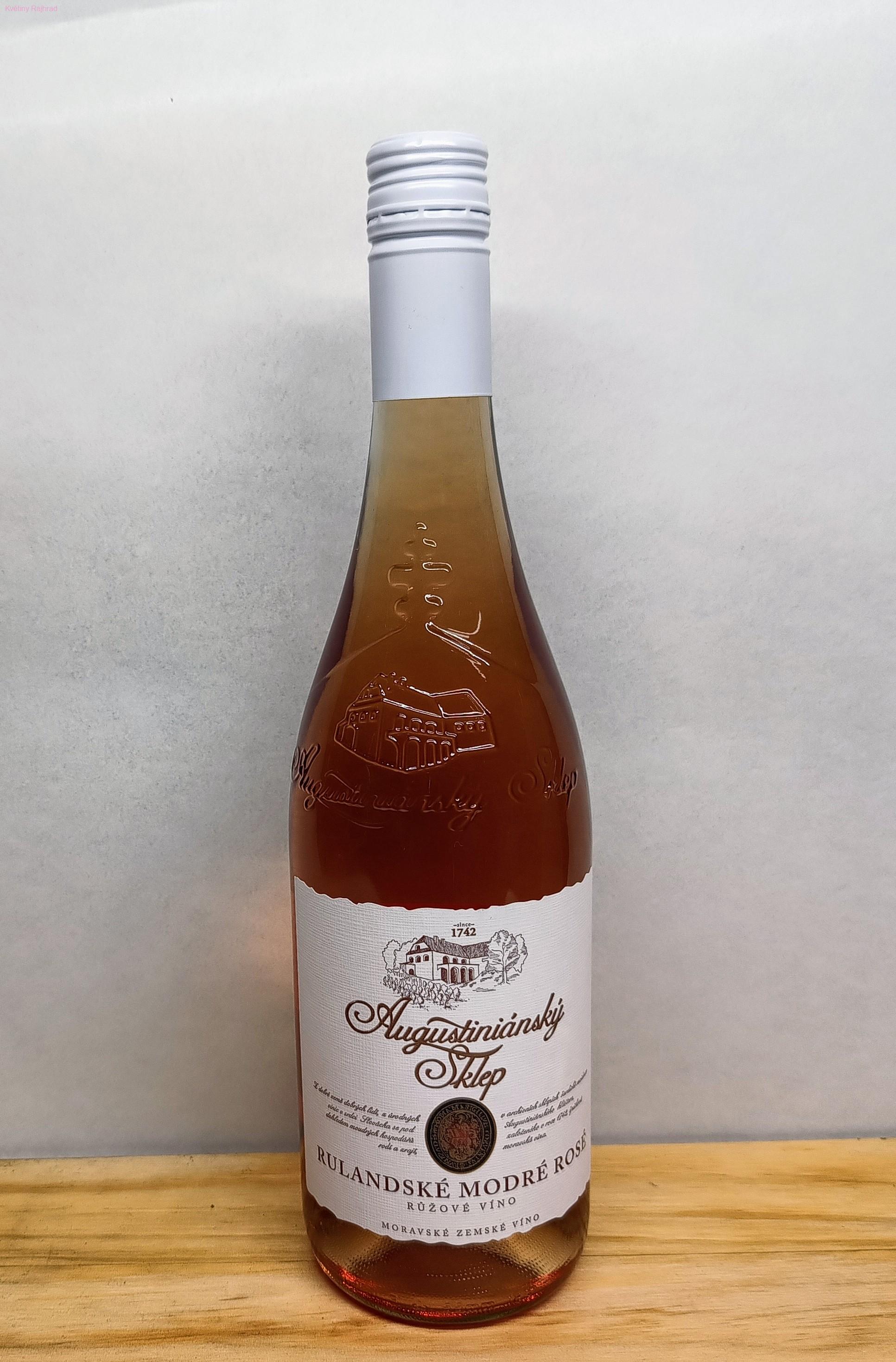 Rulanské Modré Rosé Augustiniánský Sklep 0,75 l