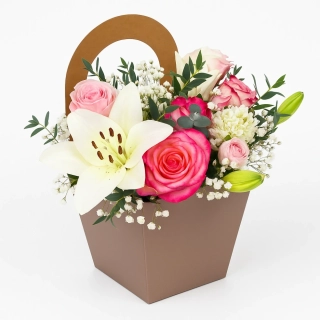 Flowerbox hranatý velký (vypichovaná kytice)